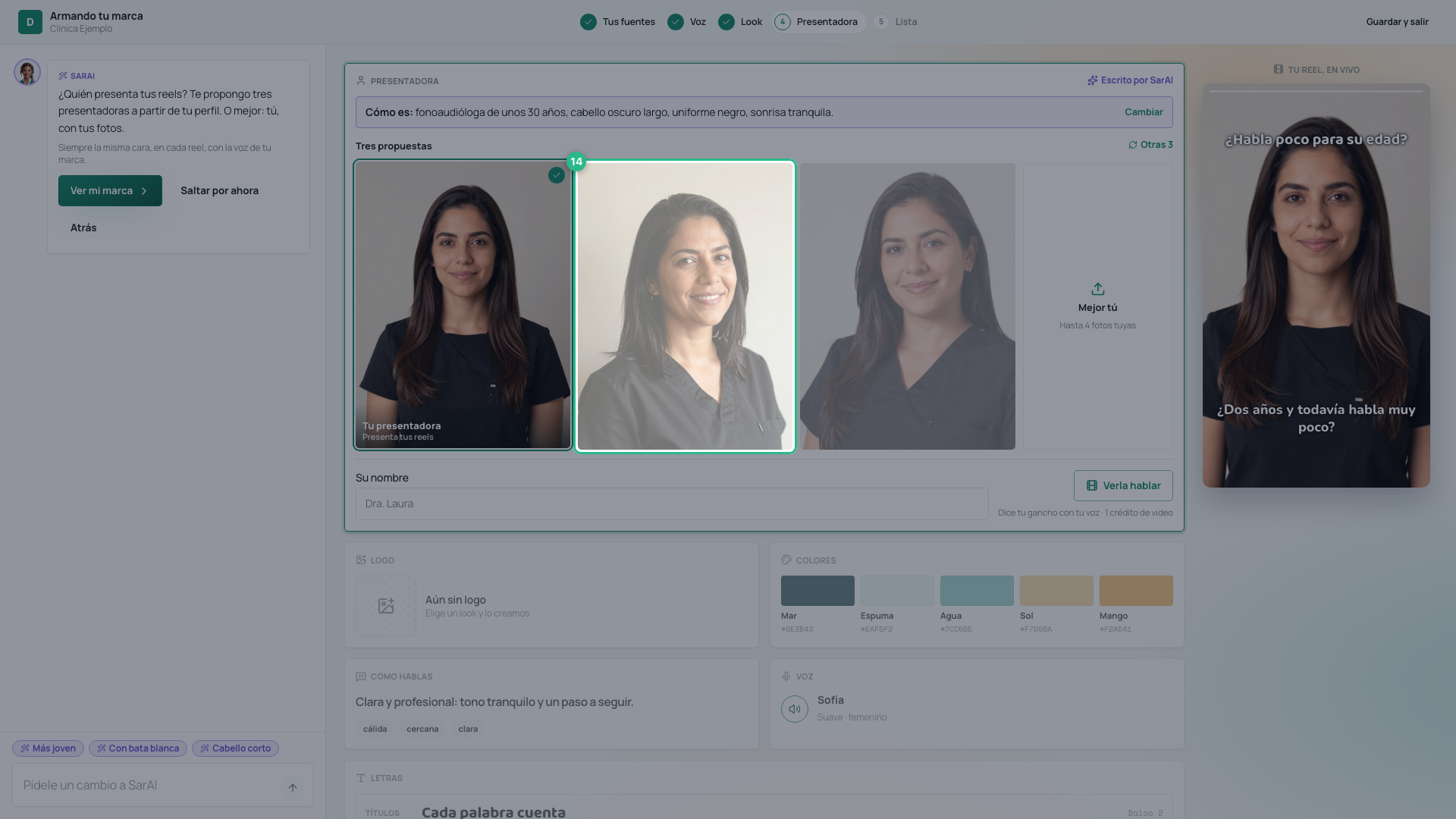 Elige tu presentadora