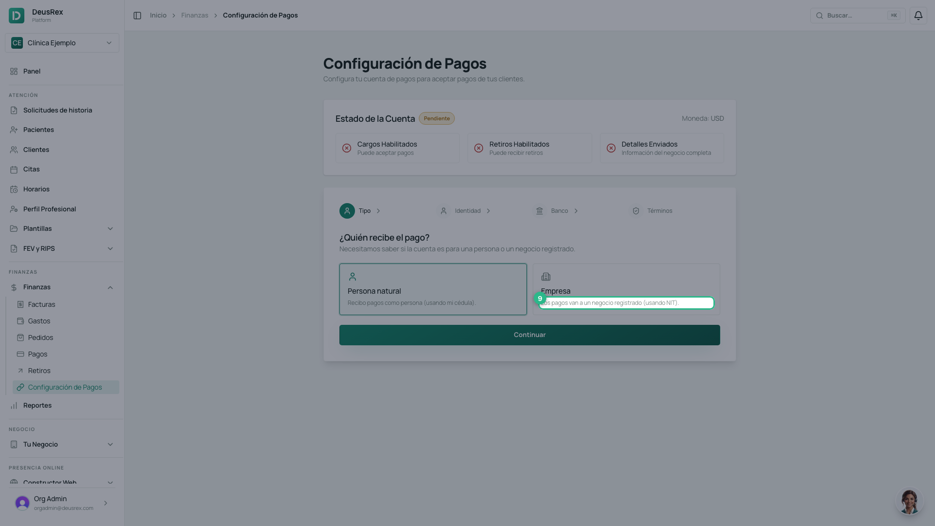 Tipo de negocio