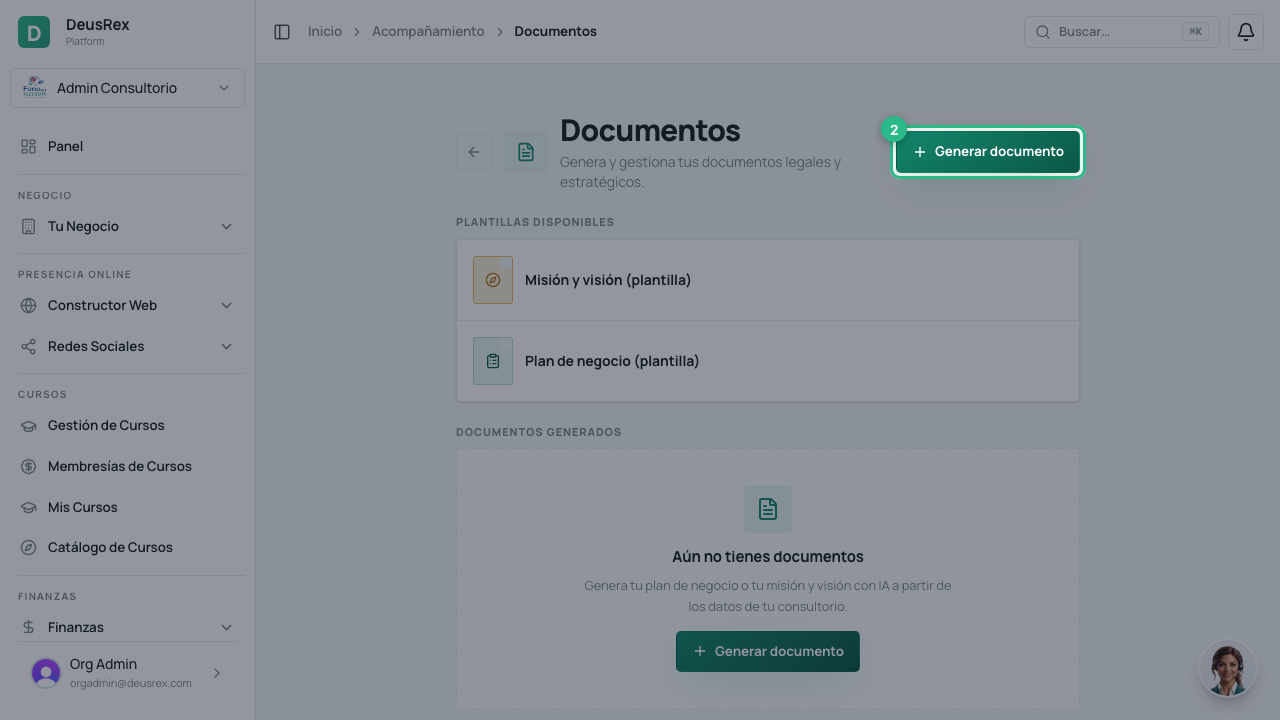 Generar documento desde el Companion